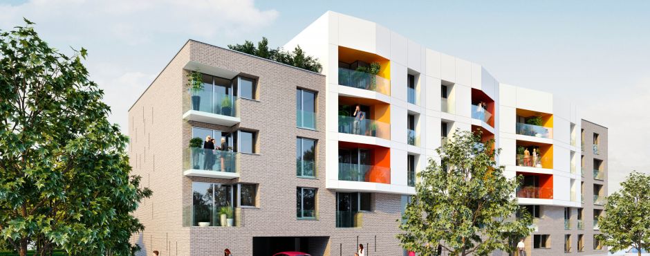 Résidence avec appartements neufs et balcons